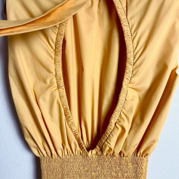 Efrain Mogollon Ana Luisa Cotton Midi Yellow Dress // Size 8 Medium - Picture 4 of 7